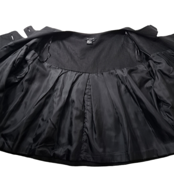 Sandro Women's 100%Linen Vintage Cutout Charcoal Swing Coat Jacket Blazer 1X - Picture 9 of 16